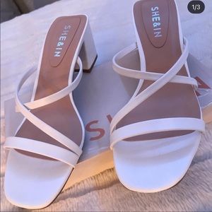shein white heels